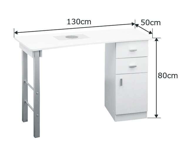 Nail Giovanni DM135P weißer Schreibtisch mit Absorber