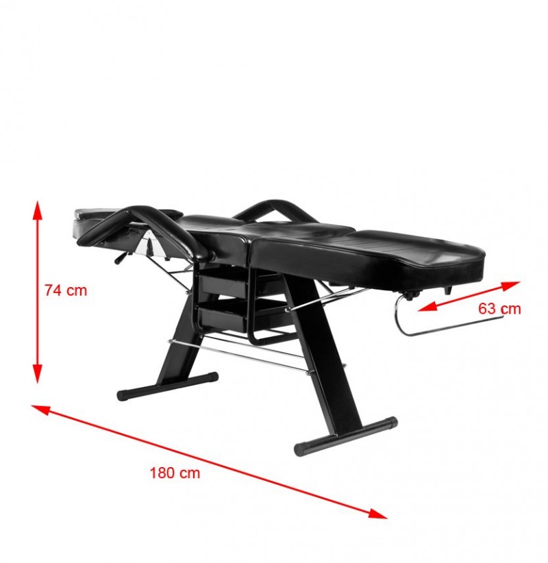 Kosmetikstuhl A202 mit Cuvetten schwarz