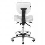 Rollhocker, Coiffeur- Kosmetikhocker A-4299 weiß