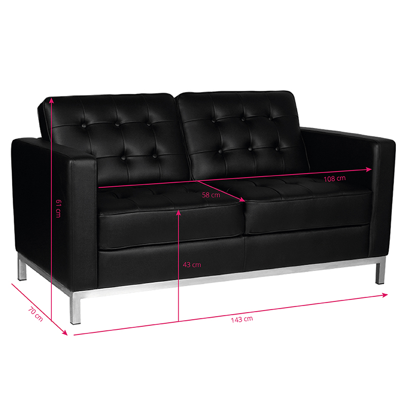 Sofa für Wartezimmer BM18019 schwarz