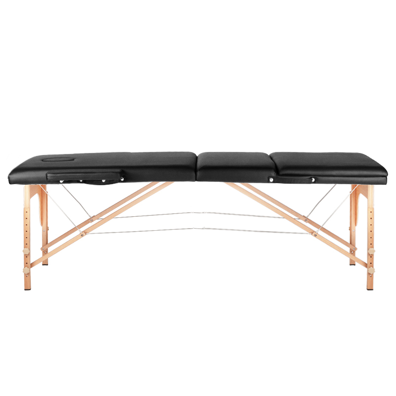 Klappbare Massageliege Holz Komfort Activ Fizjo 3-Segment schwarz