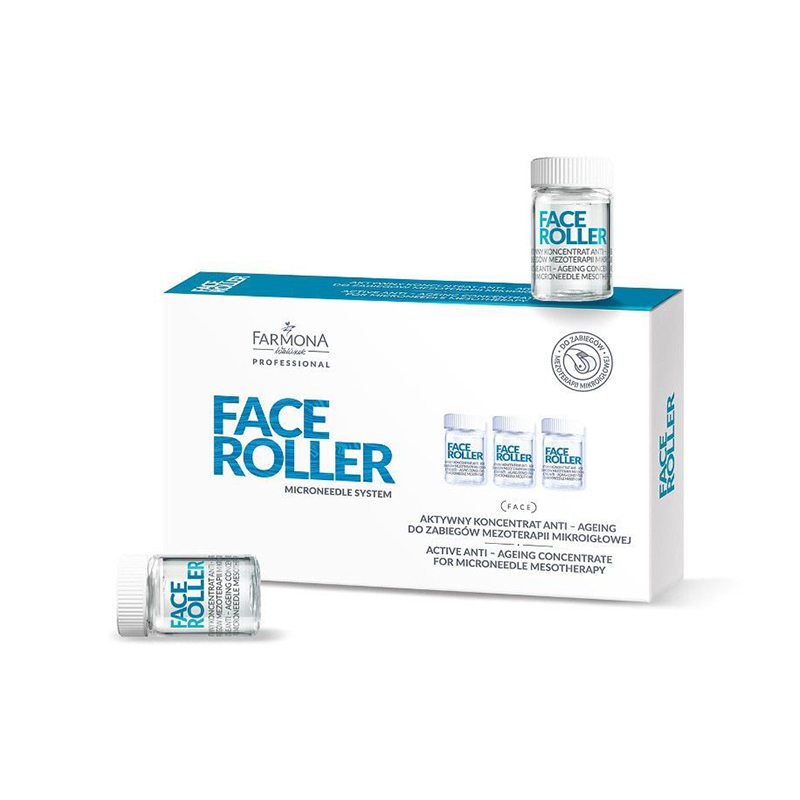 FARMONA FACE ROLLER Aktives Anti-Aging-Konzentrat für Mikronadel-Mesotherapie-Behandlungen 5x5ml