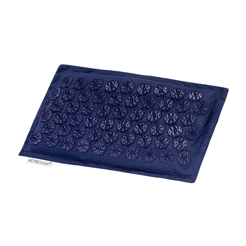 Akupressurmatte ActivFizjo Premium Natural Navy Blue mit einem Kissen