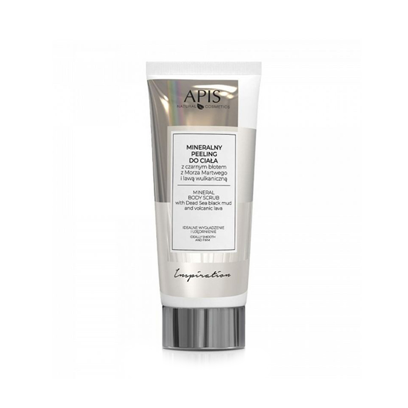 Apis inspiration, mineralisches Körperpeeling mit schwarzem Schlamm aus dem Toten Meer und vulkanischer Lava – Anti-Cellulite, 200 ml