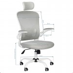 Bürosessel Max Comfort 73H weiß und grau