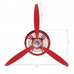Rote Propeller-Dekorationsuhr