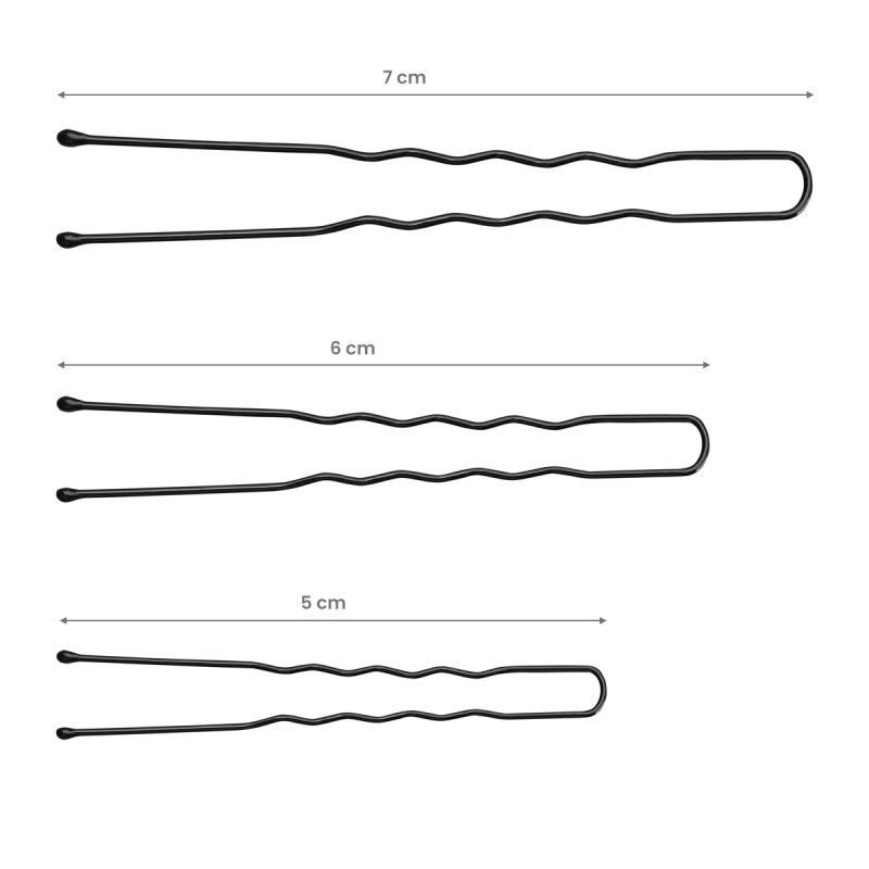 Haarknoten E-65 300 Stück 7 cm schwarz