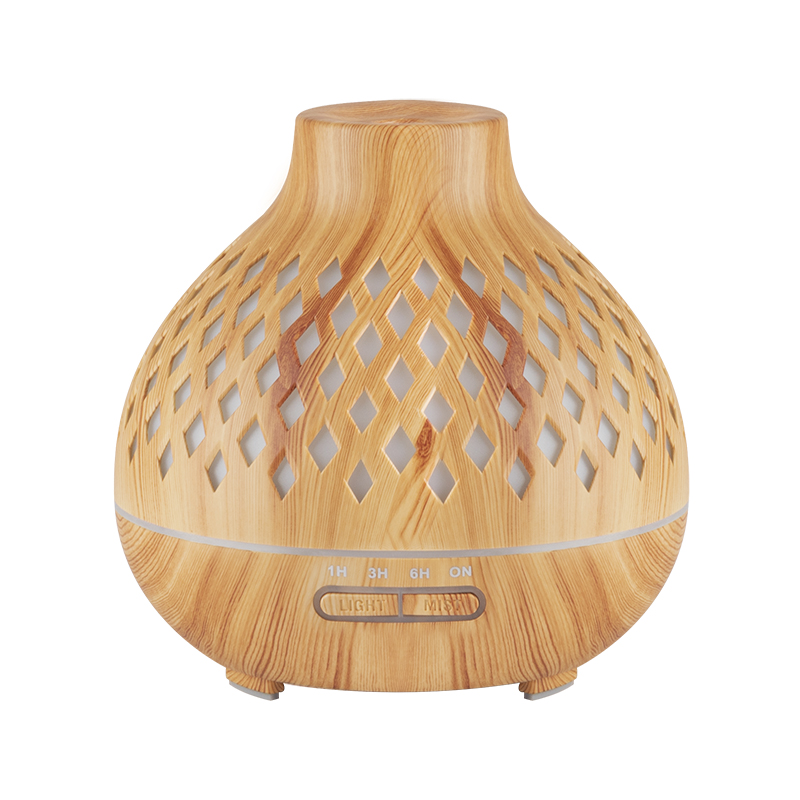 Aroma Diffusor Luftbefeuchter Spa 10 helles Holz 400 ml + Timer