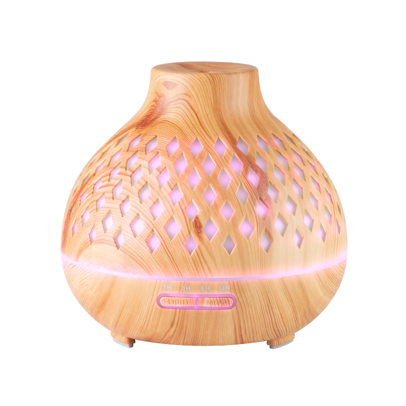 Aroma Diffusor Luftbefeuchter Spa 10 helles Holz 400 ml + Timer