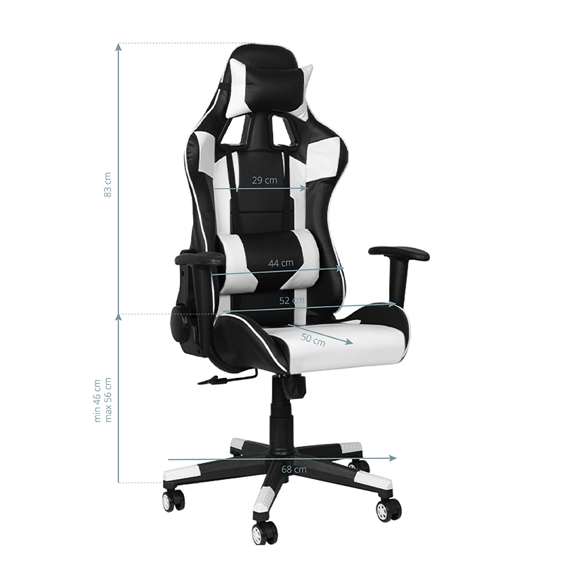Premium 916 weißer Gaming-Stuhl