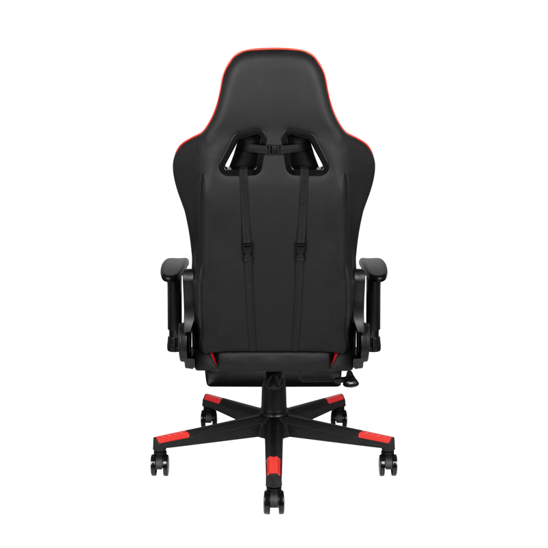 Premium 557 Gaming-Stuhl mit Fußstütze rot