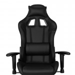 Fotel gamingowy Premium 557 z podnóżkiem czarny