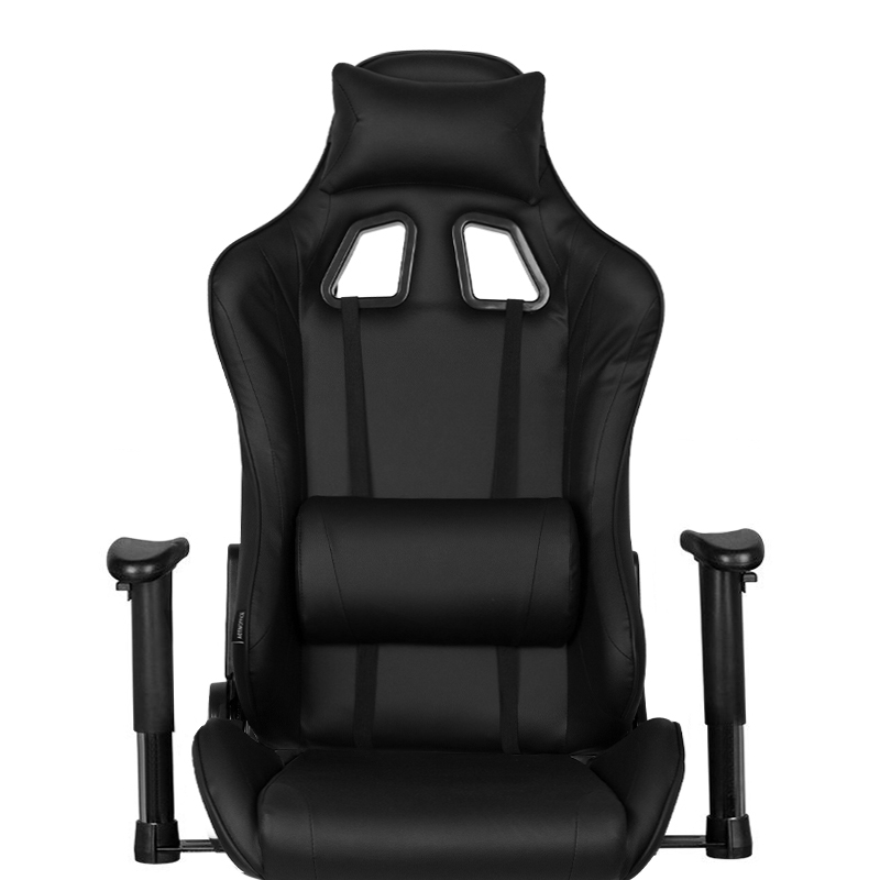 Fotel gamingowy Premium 557 z podnóżkiem czarny