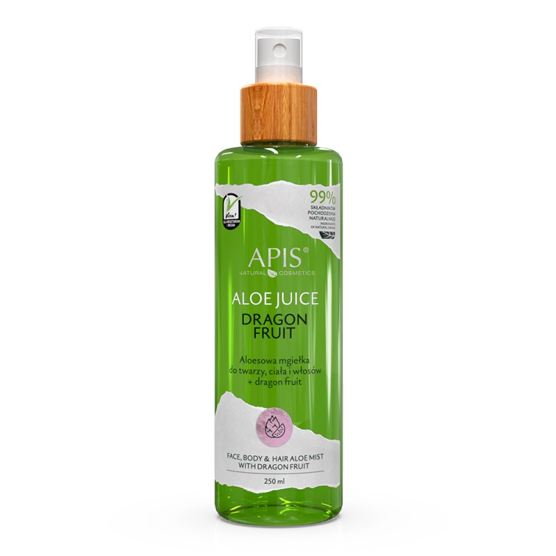 Apis natürliches Aloe Vera Aloe-Nebel für Gesicht, Körper und Haare Drachenfrucht 250 ml