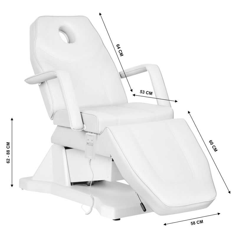 Elektrischer Kosmetiksessel Soft 1 Motor  Weiss