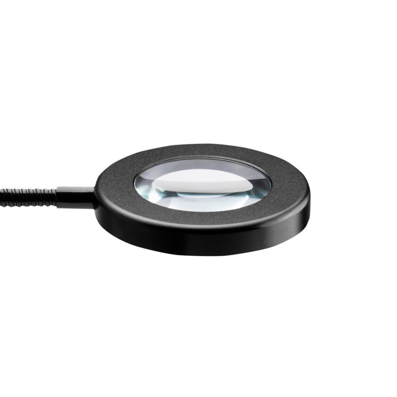 Schlangenring LED Lupenleuchte für den Schreibtisch schwarz