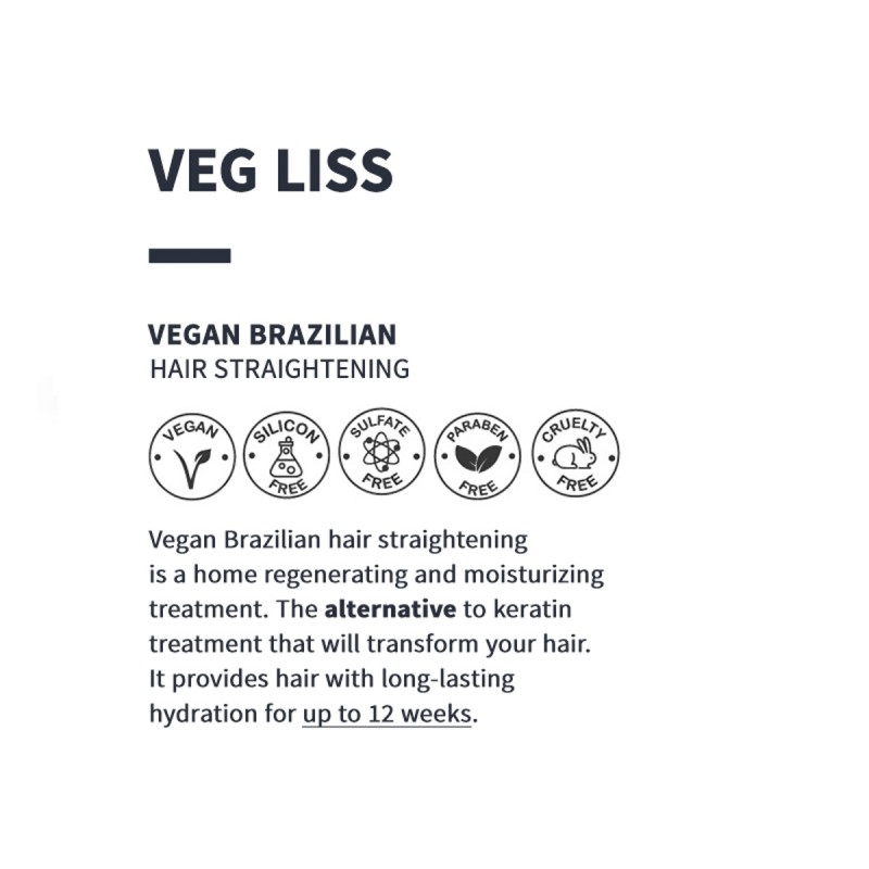 Alterlook professional veg liss vegane brasilianische Haarglättung 120 ml +30 ml