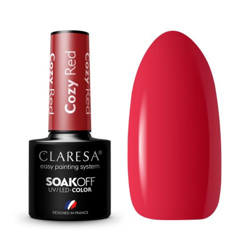 CLARESA COSY RED Hybrid-Nagellack -5g