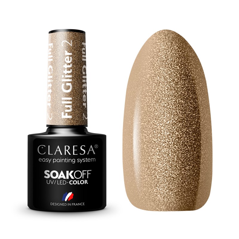 CLARESA Hybrid-Nagellack FULL GLITTER 2 -5g