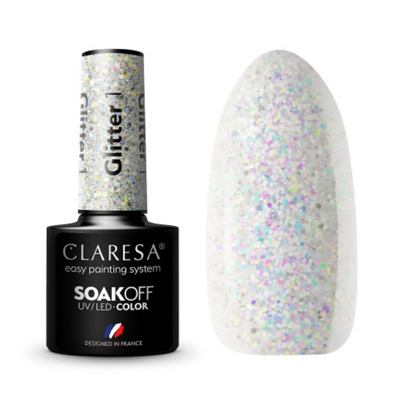 CLARESA Hybrid-Nagellack GLITTER 1 -5g