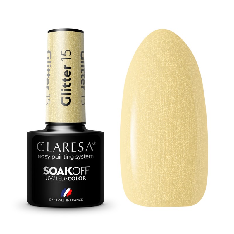 CLARESA Hybrid-Nagellack GLITTER 15 -5g