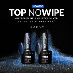 CLARESA Top No Wipe 5g Glitzer Silber