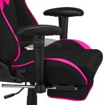 Gaming-Stuhl aus dunklem Stoff schwarz / pink