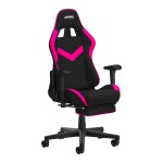 Gaming-Stuhl aus dunklem Stoff schwarz / pink