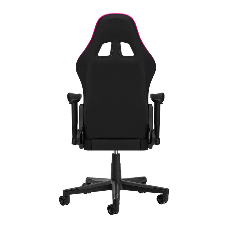 Gaming-Stuhl aus dunklem Stoff schwarz / pink