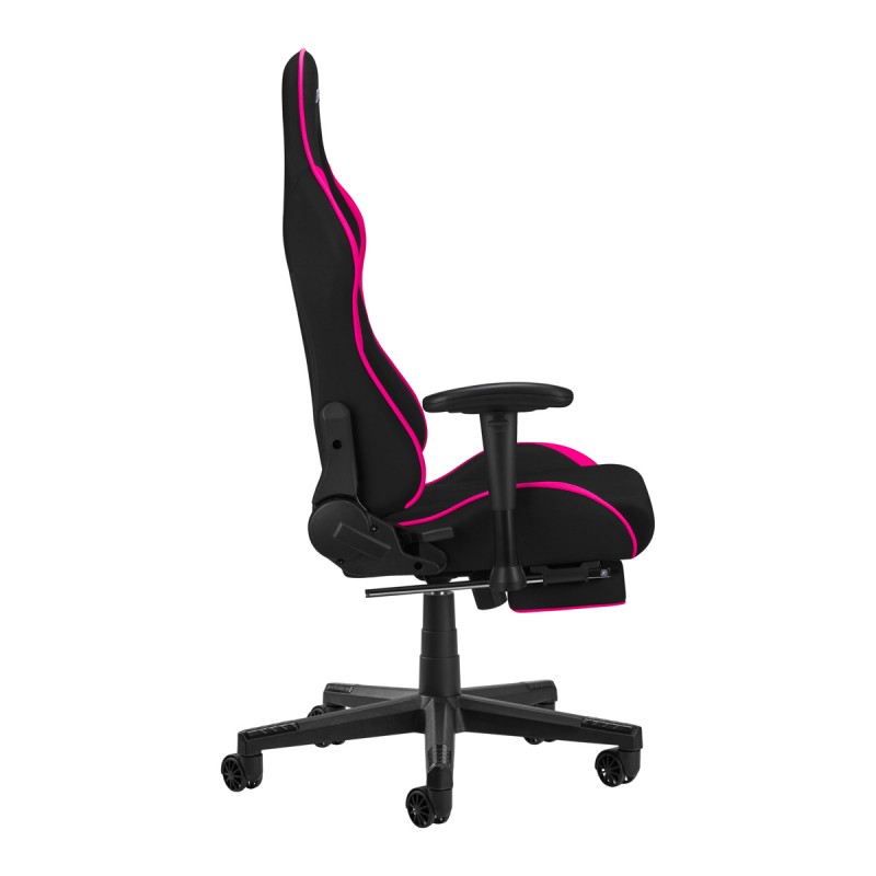 Gaming-Stuhl aus dunklem Stoff schwarz / pink