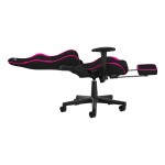 Gaming-Stuhl aus dunklem Stoff schwarz / pink