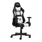 Dunkler Gaming-Stuhl schwarz / weiß