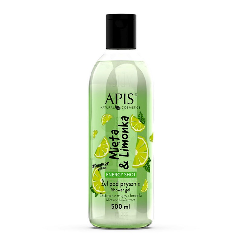 Apis Energy Shot, Mint&Lime Duschgel 500 ml