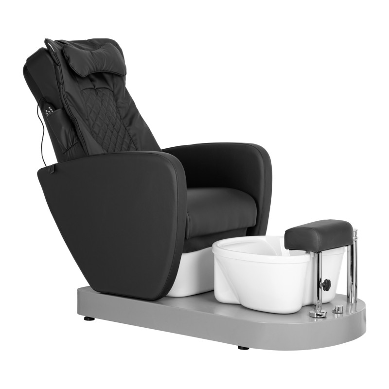 Spa-Pedikürstuhl Azzurro 016C schwarz mit Rückenmassage und Hydromassage