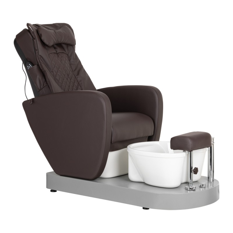 Spa-Pedikürstuhl Azzurro 016C braun mit Rückenmassage und Hydromassage