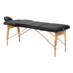 Comfort Activ Fizjo Lux 3-teilige Massageliege aus Holz 190x70 schwarz