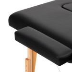 Comfort Activ Fizjo Lux 3-teilige Massageliege aus Holz 190x70 schwarz