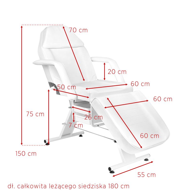 Kosmetiksessel Basic 202 weiß