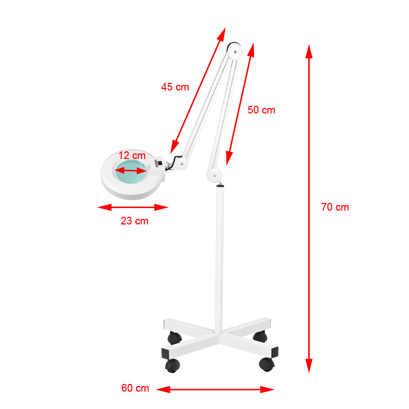 S4 LED-Lupenlampe + verstellbares LED-Stativ Lichtintensität