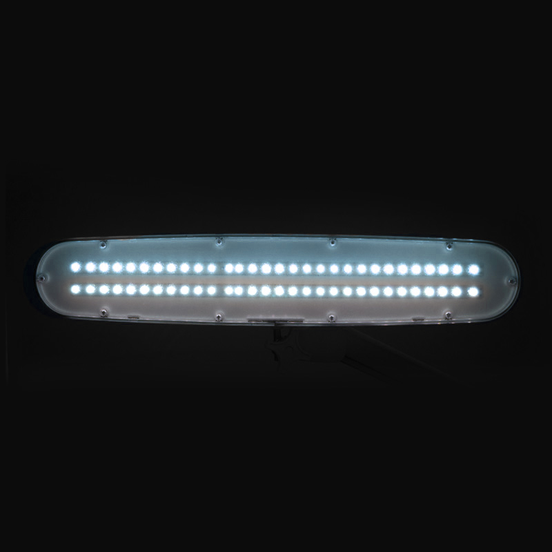 LED-Werkstattleuchte Elegante 801-s mit weißem Standfuß