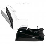 Spa Fußpflegestuhl AS-122 schwarz-weiß mit Massagefunktion und Pumpe