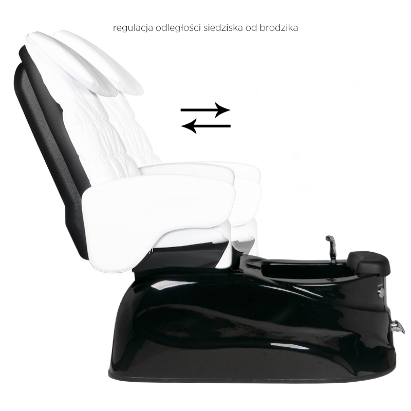 Spa Fußpflegestuhl AS-122 schwarz-weiß mit Massagefunktion und Pumpe