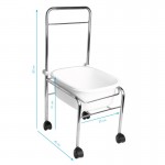 Chrom-Pediküre-Planschbecken-Set auf Rädern + Fußmassagegerät Massagegerät mit Temperaturunterstützung AM-506A